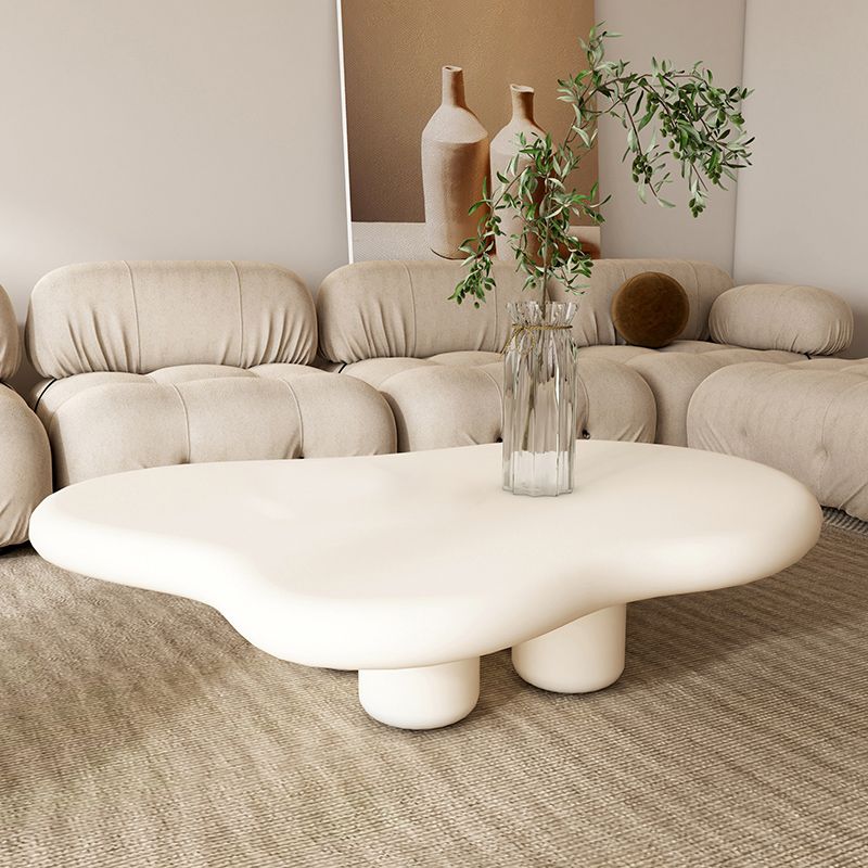 Scandinavian Wooden Coffee Cocktail Table Free form 3 Legs Cocktail Table