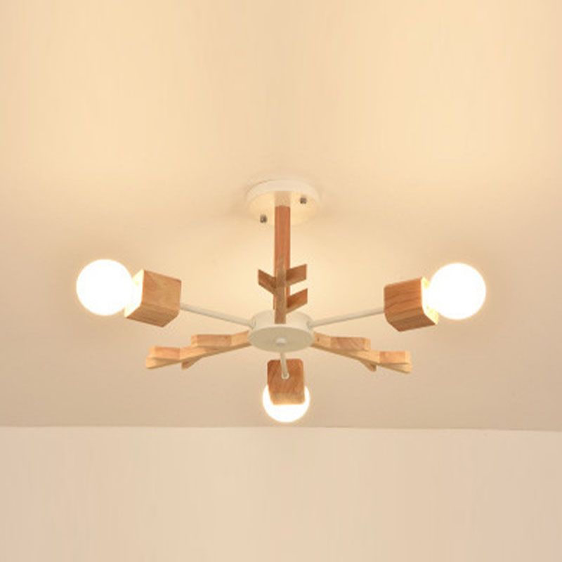 Creative Simplicity Wooden Pendant Lights for Drawing Room Coffee Shop