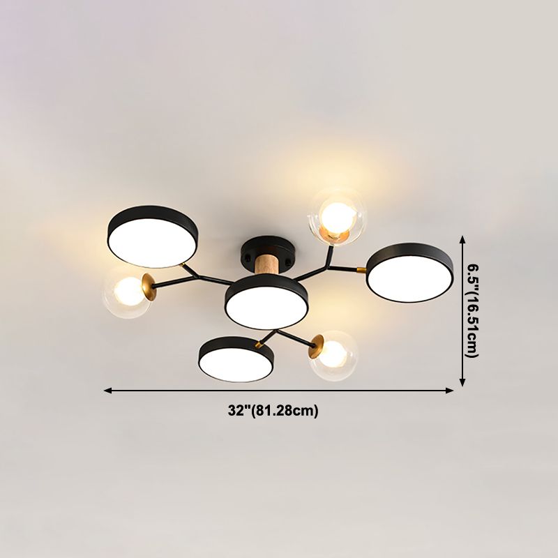 Modern Style Starburst Ceiling Light Creative Flush Mount Light for Bedroom Drawing Room