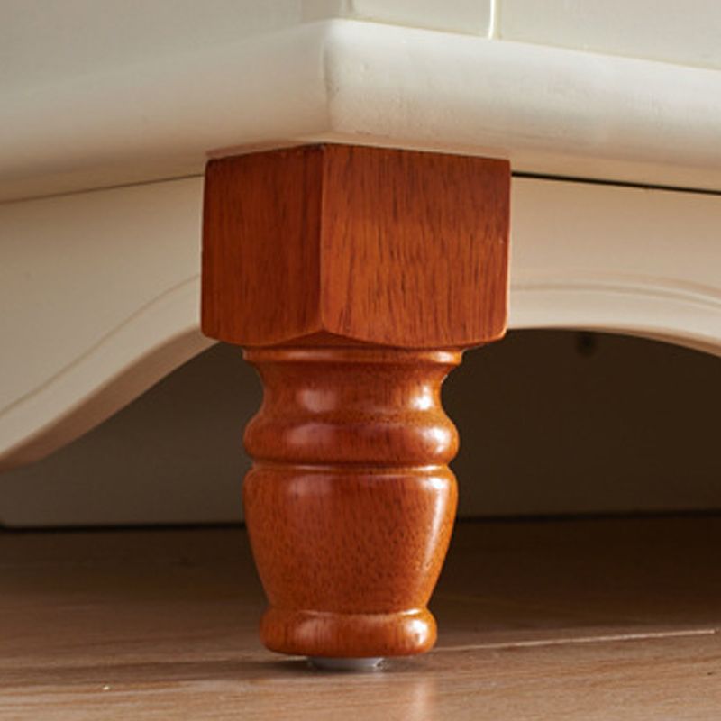 Hinged Wardrobe Cabinet with Legs Coastal Wooden Wardrobe Armoire