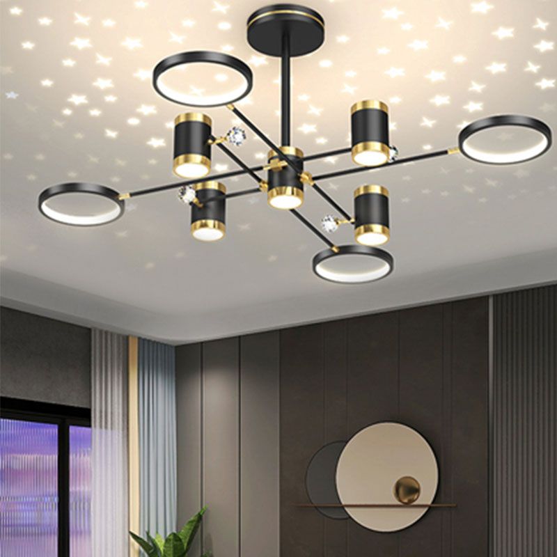 Nordic Light Luxus Einfacher moderner Stil LED -Anhänger Kronleuchter Licht für Wohnzimmer