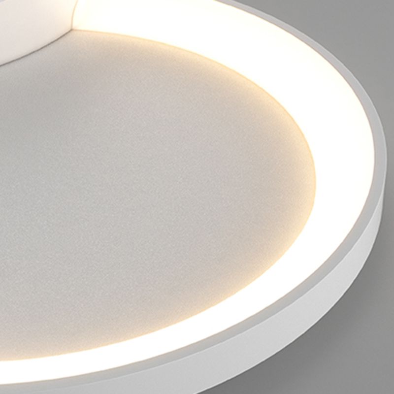 Modern Metal Flush Mount Circle Shape LED Ceiling Light with Acrylic Shade for Living Room