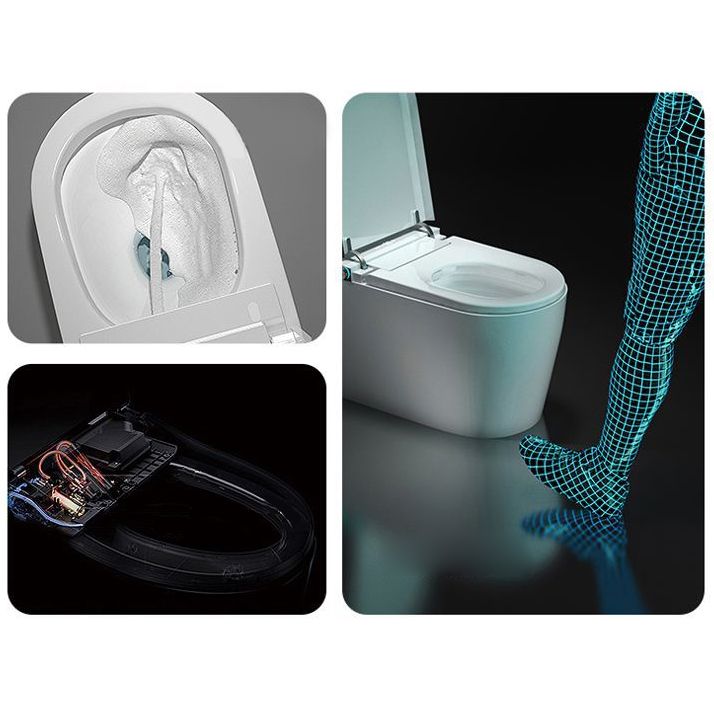 Modern Heated Seat Toilet Bowl Floor Mount Skirted Toilet with Toilet Seat