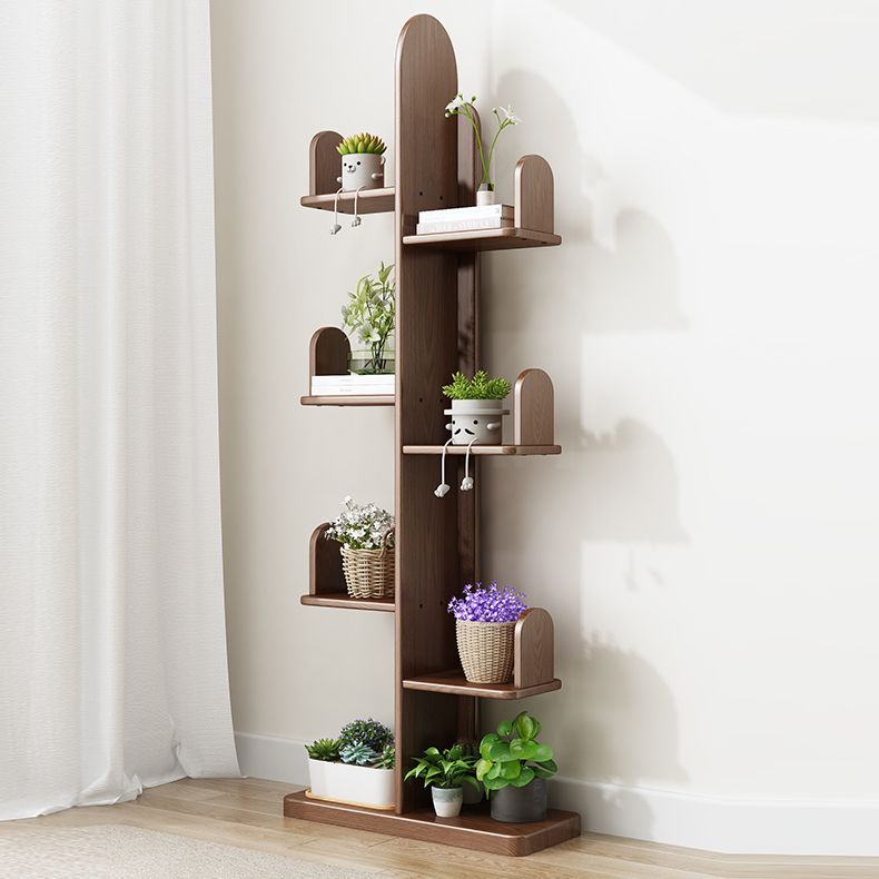 Modern Style Bookshelf Solid Wood Vertical Shelf Bookcase for Home