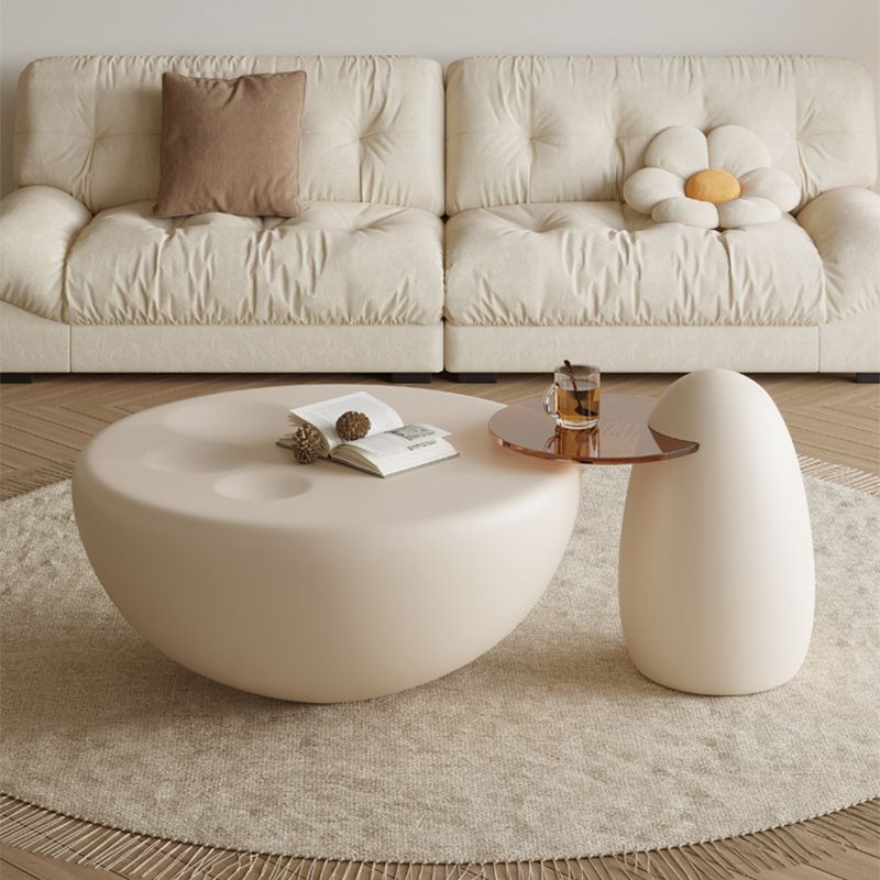 Modern Coffee Table Wooden 2 Piece Nesting Tables for Living Room