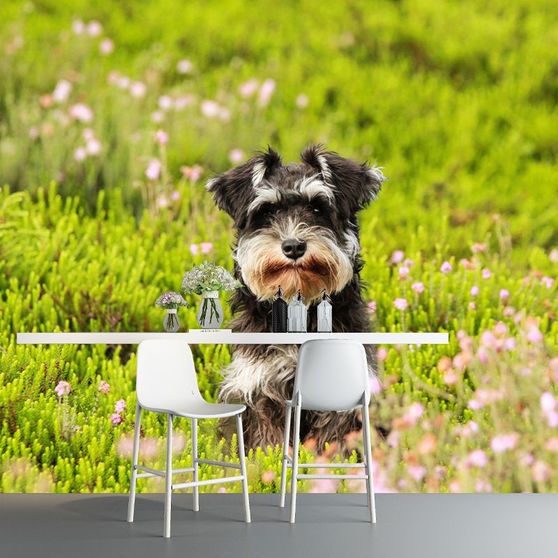 Contemporary Schnauzer Wall Decor Living Room Wall Covering Mural for Decoration