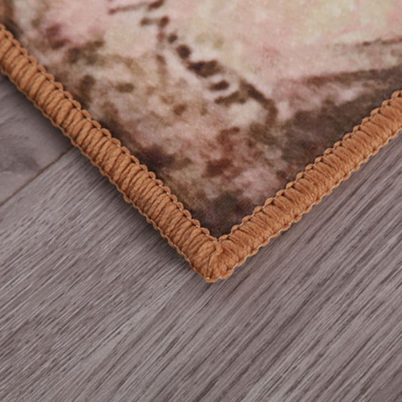 Shabby Chic Florentine Tile Rug Traditional Polyester Carpet Friendly Washable Rug for Home Decor