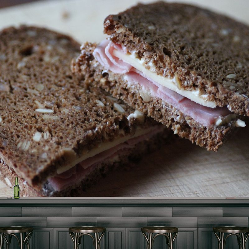 Sweet Cake Dessert Wall Mural Mildew Resistant Wallpaper for Commerce Shop