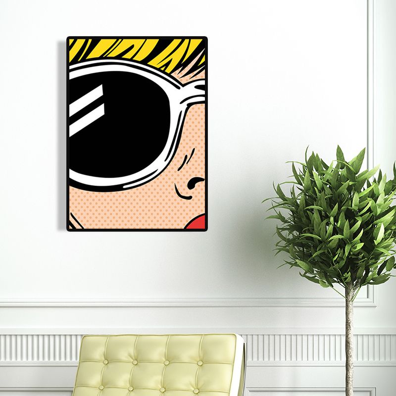 Hedendaagse Lady Wall Art voor Salon Canvas in lichte kleur, meerdere maten beschikbaar