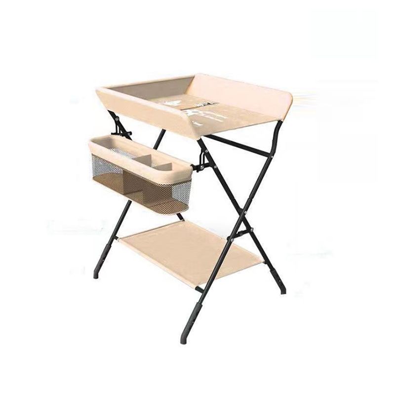 Contemporary Baby Changing Table with Storage Basket and Safety Belt