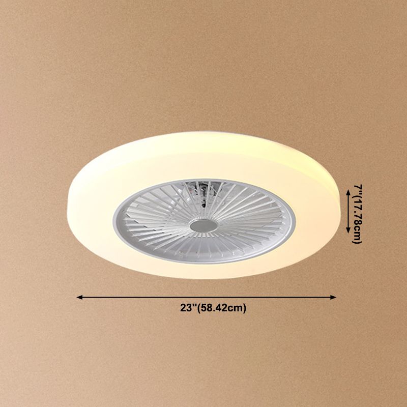 Gerade geschnittene runde Lüfterlampe Einfachheit Acryl-Esszimmer LED Semi Flush Light