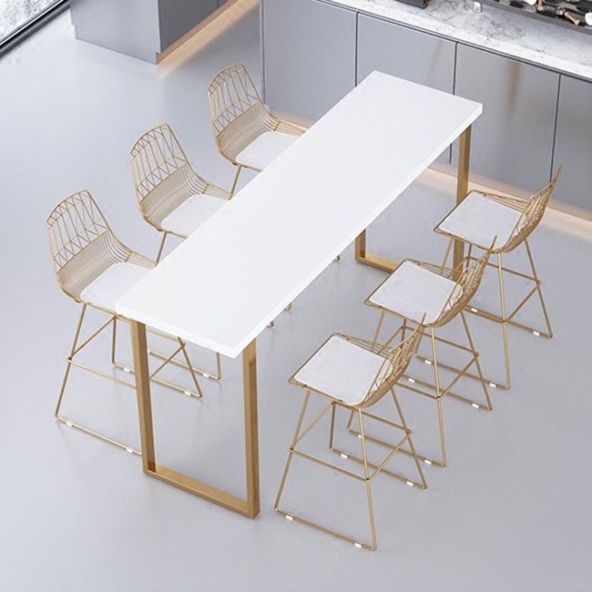 Glam Solid Wood Bar Stool and Table Set 1/4/7 Pieces Pub Table Set