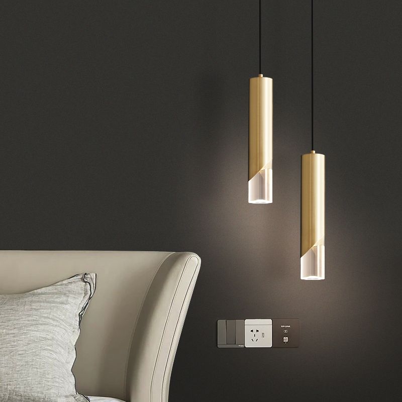 Altura ajustable colgante metal luz colgante de colgante contemporáneo iluminación para dormitorio