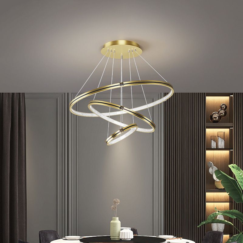 Multi-Tier Chandelier Light Fixture Modern Simplicity Acrylic Pendant Lighting for Restaurant
