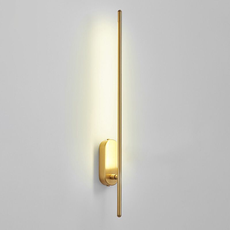 Acryl messing LED -muur sconce in moderne beknopte stijl koper lineair wandlicht voor binnenruimtes
