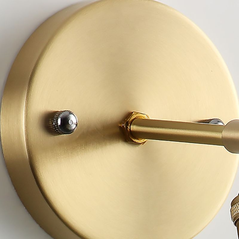 Brass One Light Sconce Light Industrial Clear Clear Textured Glass Dome Freet