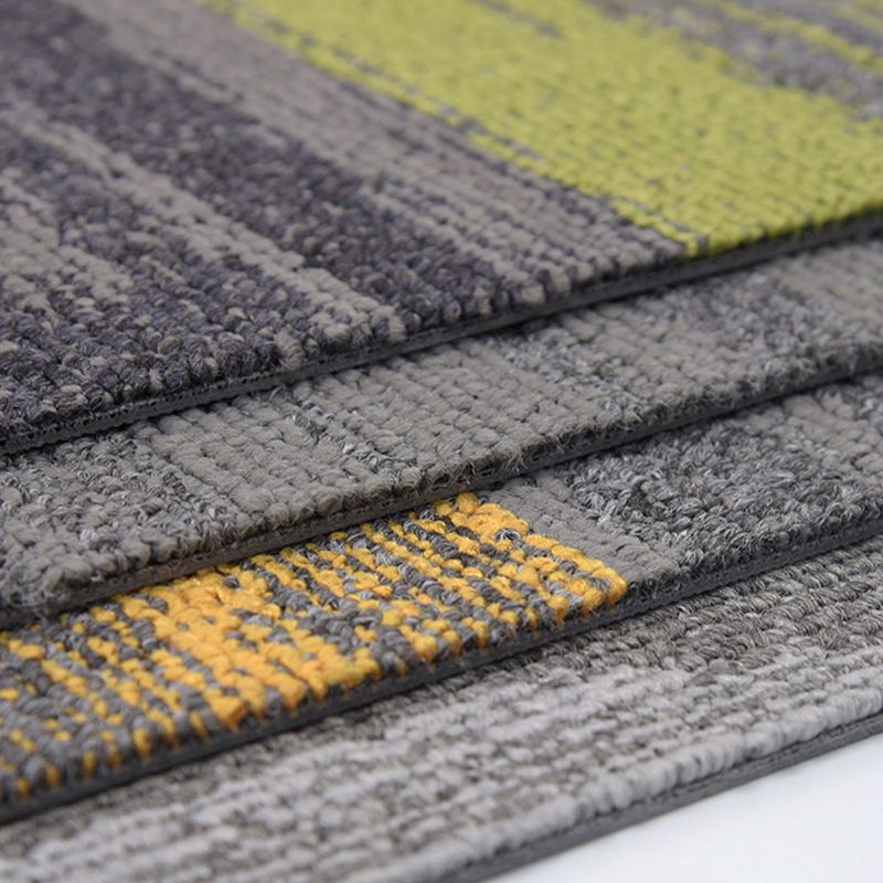 Carpet Tile Non-Skid Fade Resistant Gradient Loose Lay Carpet Tiles Bedroom
