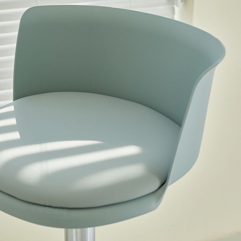 Industrial Style Armless Counter Stool Adjustable Height Bar Stool with Metal Base