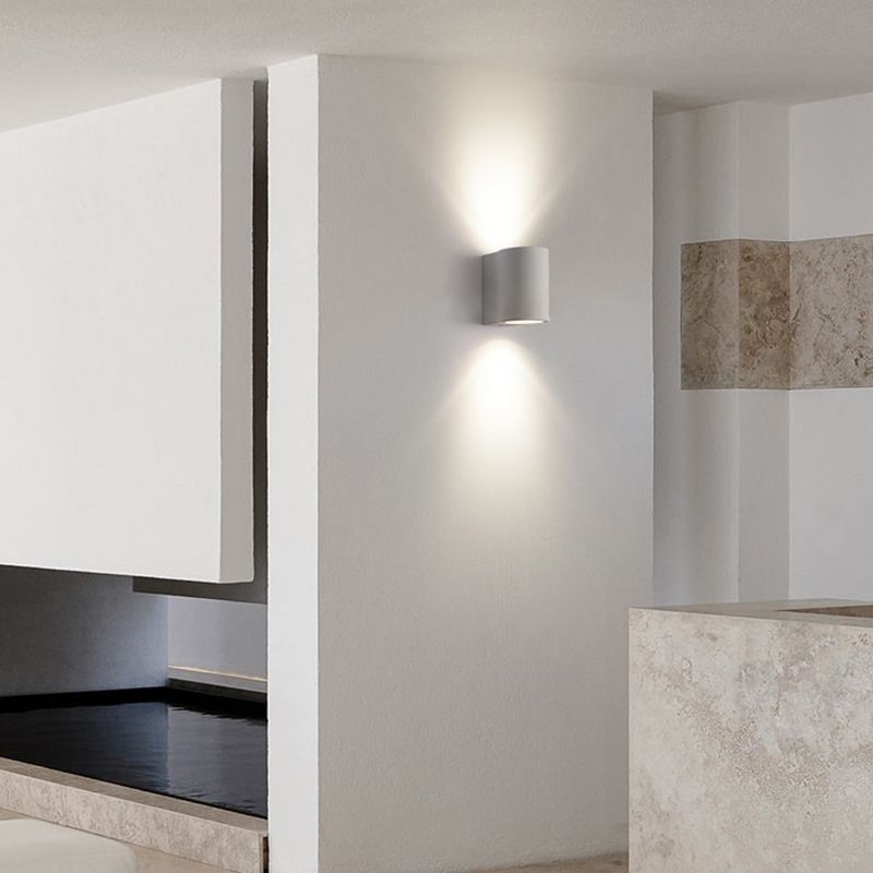 Modern Rectangular Sconce Light Fixture Cement 2-light Wall Sconces for Outdoor