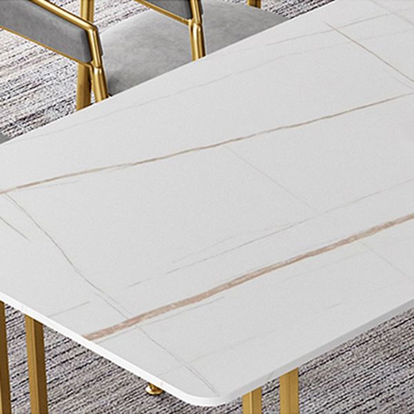 Sintered Stone Dining Table Traditional Luxury Sled Base Dining Table