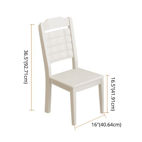 Contemporary Style Marble Dining Set with White Fixed Table and 4 Legs Base for Home Use