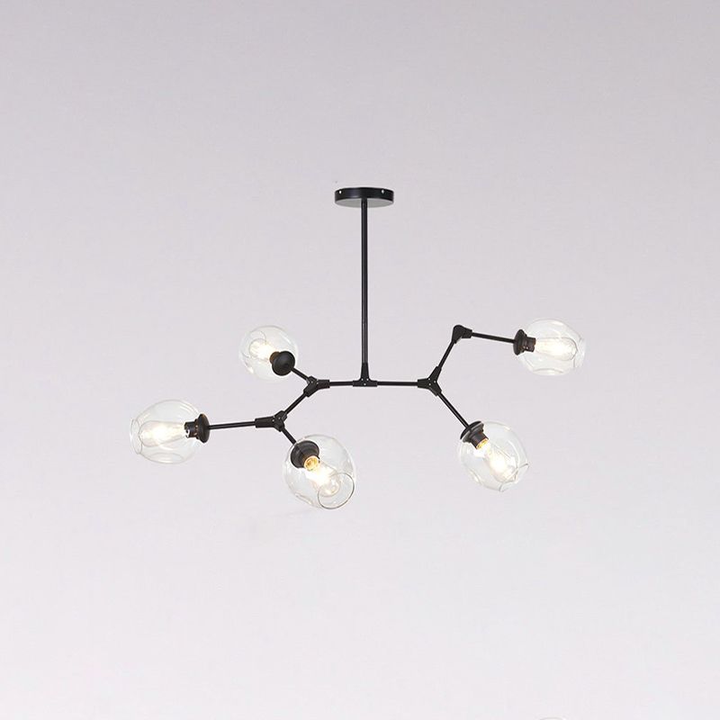 Nordic Modo Glass Chandelier Living Room Adjustable Hanging Light Fixture