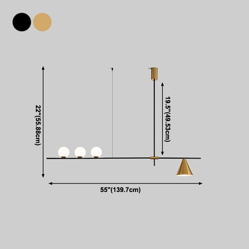 Contemporary Island Light Fixtures Geometric Glass Island Chandelier Lights for Dining Room