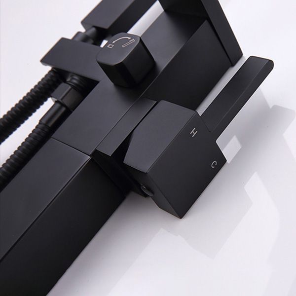 Modern Freestanding Tub Filler Trim Copper Floor Mounted Freestanding Bathtub Faucet