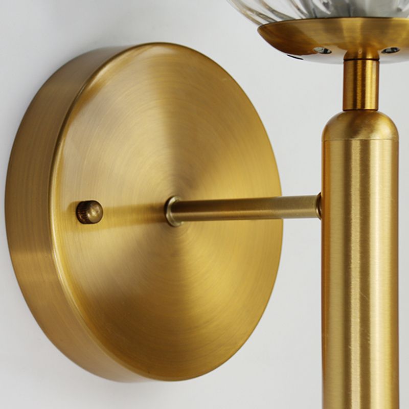 Modern Creative Globe Wall Lamp Wrought Iron Indoor Wall Sconce with Glass Shade