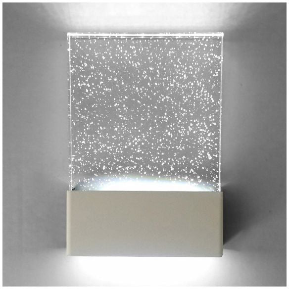 Blasenkristall Rechteck LED Leuchter Leuchte moderne 1 helle schwarz/weiße Wandleuchte für Wohnzimmer Hotel