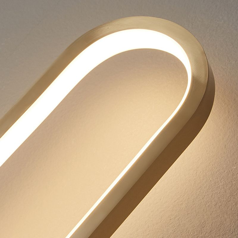 Solid Brass Linear Wall Mounted Light LED 1 - Light Modern Wall Sconce
