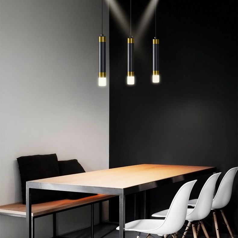 Lampada cilindrica isola semplicità stile in metallo a led isola illuminazione