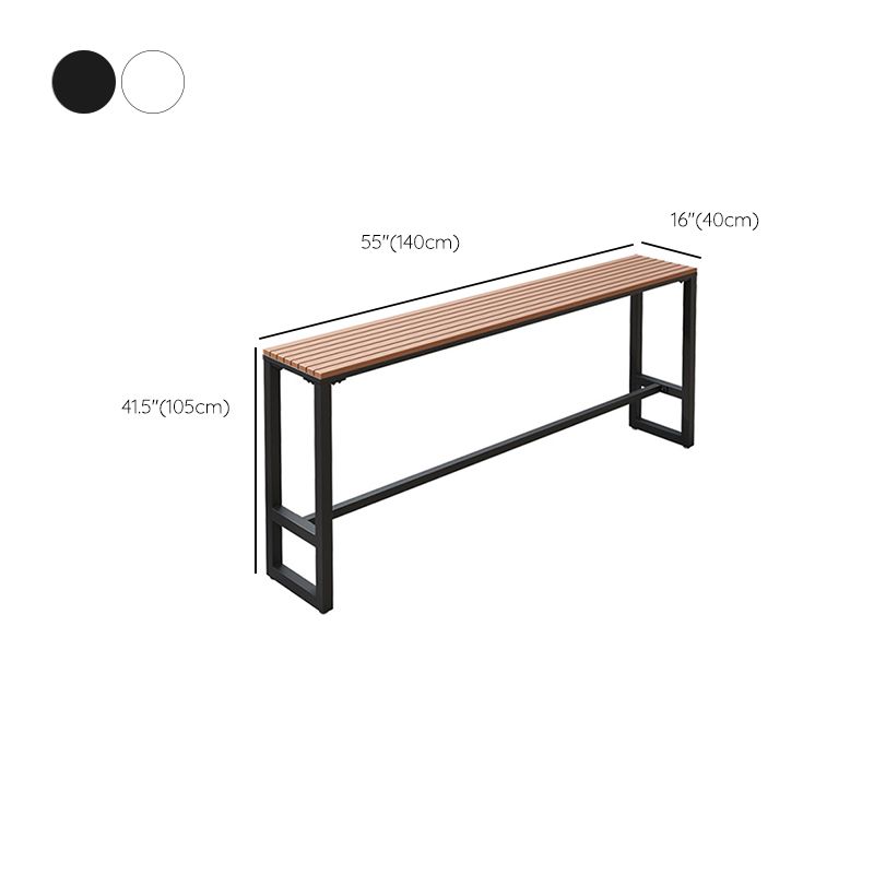 1/2/5 Pieces Modern Bar Table Set Rectangle Plastic Wood Counter Table with High Stools