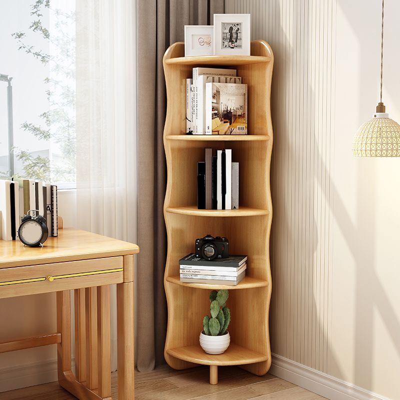 5 Tier Solid Wood Accent Chest 63" Tall Triangle Corner Storage Chest