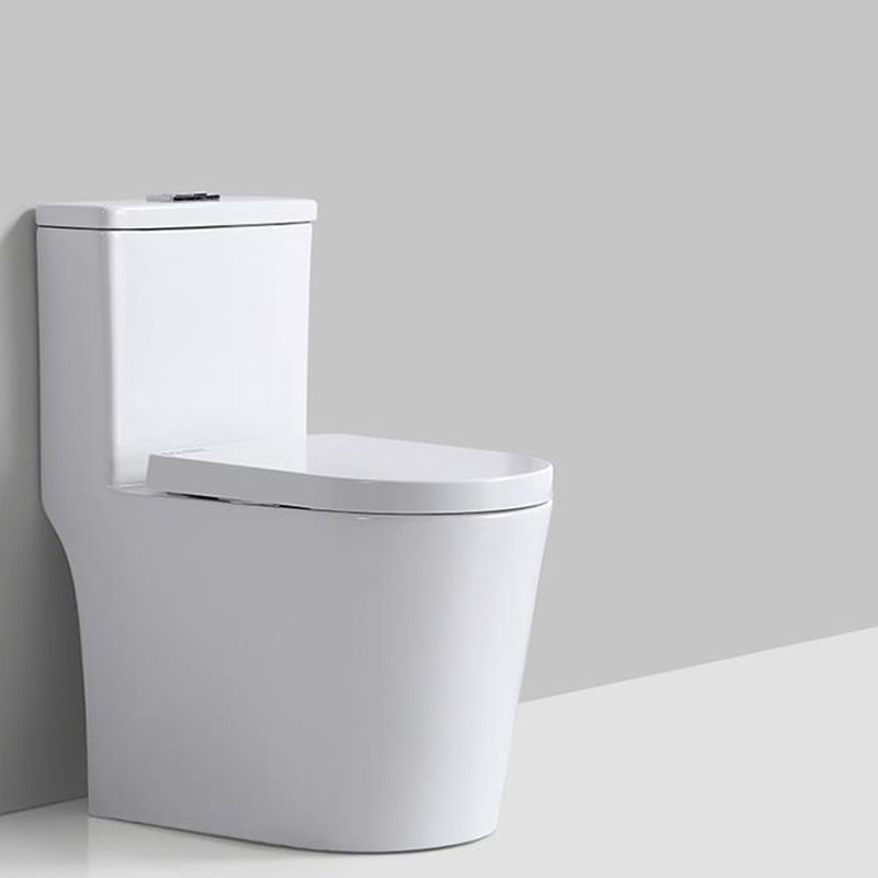 Traditional Floor Mounted Flush Toilet White Urine Toilet with Seat for Bathroom