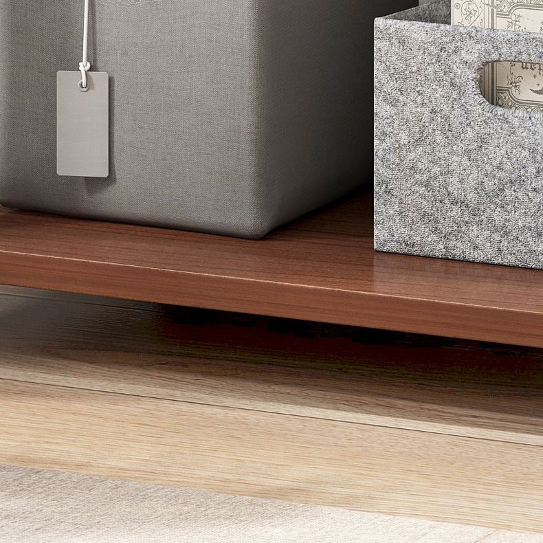 Industrial Etagere Bookshelf Steel Frame Manufactured Wood Shelf with Caster Wheels