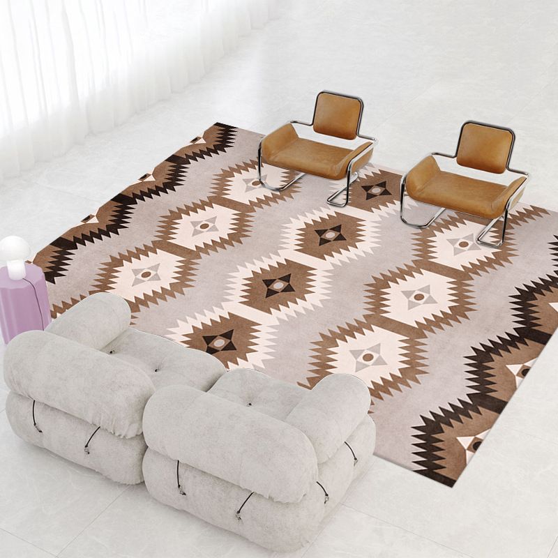 Multi-Color Americana Rug Creative Tribal Pattern Rug Friendly Washable Carpet for Living Room