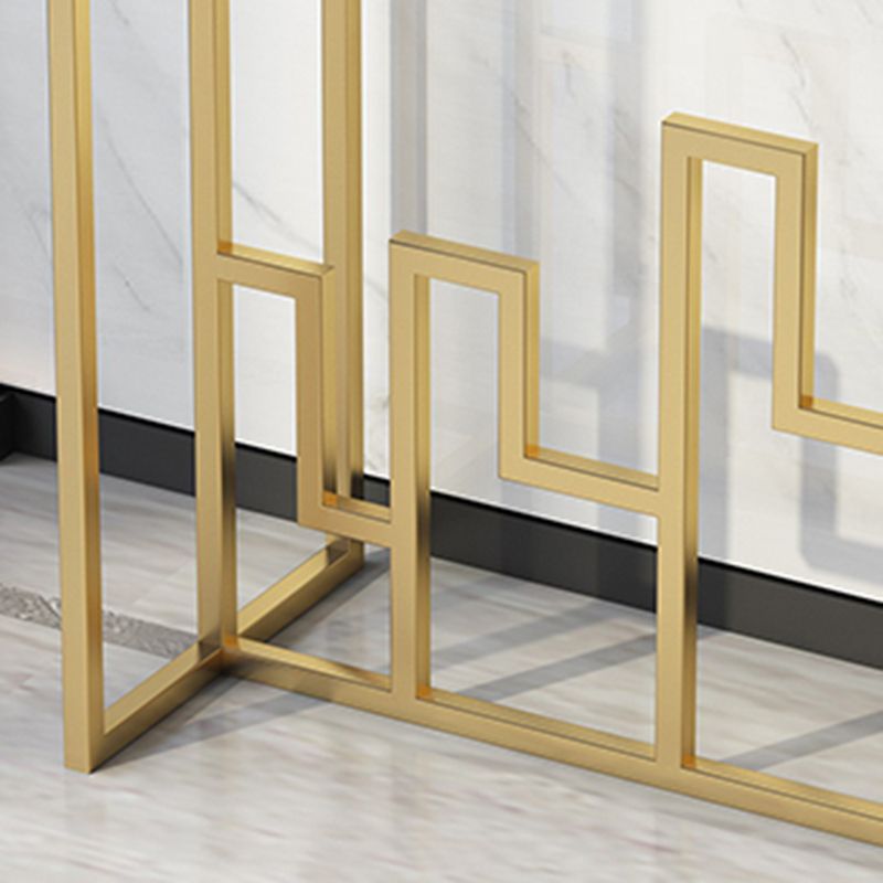 11.81" W Contemporary Console Accent Table Antique Finish Sofa Console Table in Marble