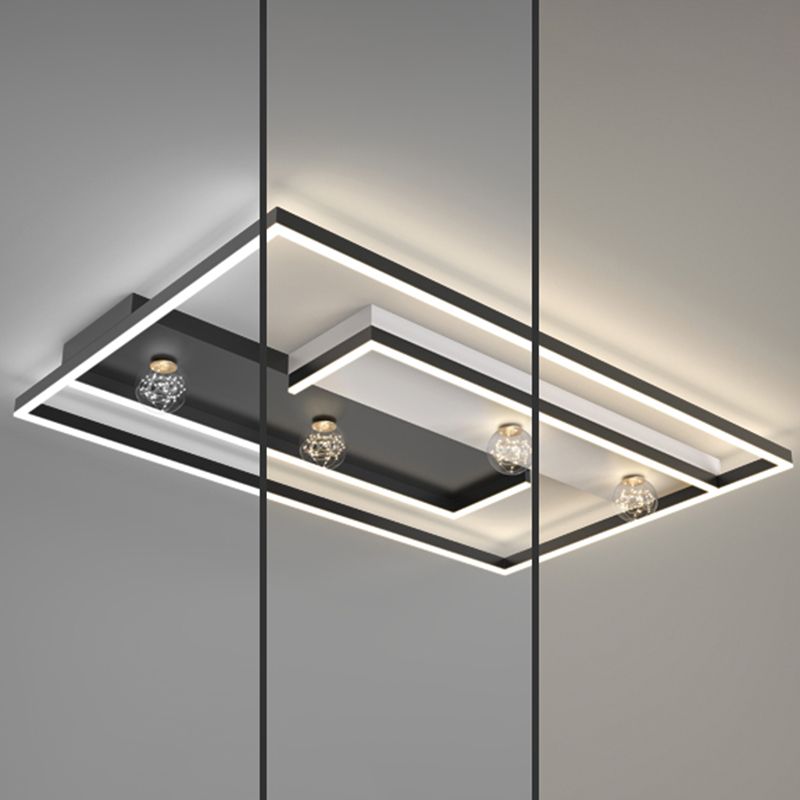 Dispositivo de luz de techo de minimalismo de LED de metal de montaje al cuadrado para dormitorio