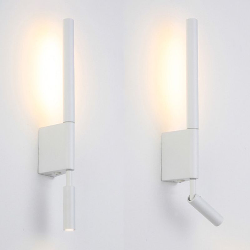 Modernism 2-Light White Wall Mounted Sconce Metallic LED Wall Light