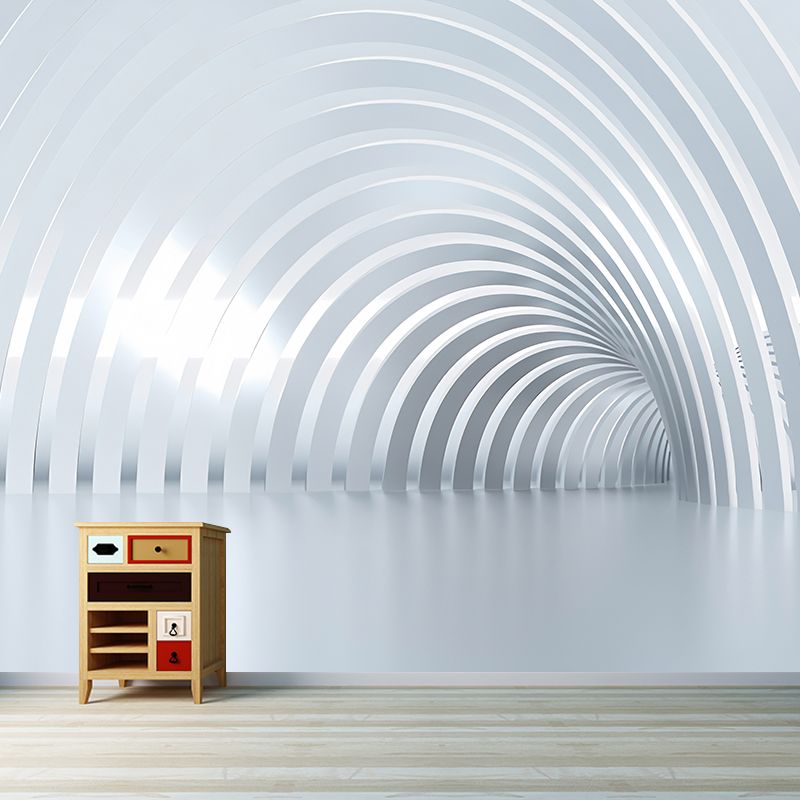 Arte de pared moderno nórdico Color Pastel túnel extendido 3D Mural grande para cafetería y vestidor