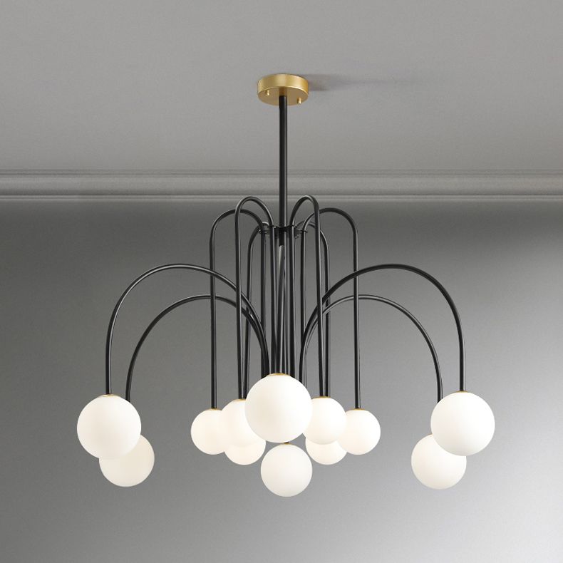 Modern Metal Chandelier Light Multi-Head Suspension Pendant Lamp for Living Room
