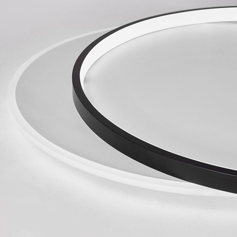 Double Ring LED Ceiling Light Fixtures Modern Flush Mount Light for Living Room