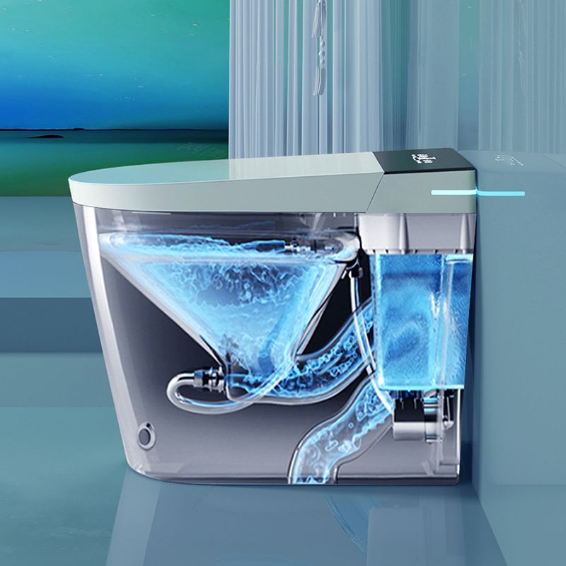 All-In-One Smart Toilet White Elongated Floor Standing Bidet