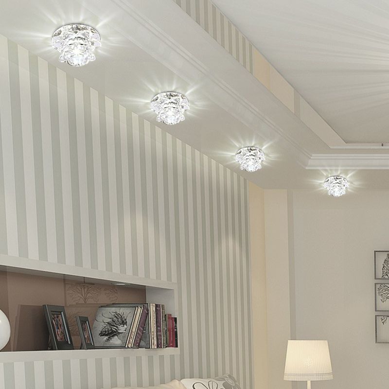 Kristalllotusförmige Deckenbeleuchtung, moderne, klare LED-Unterputzleuchte für Wohnzimmer