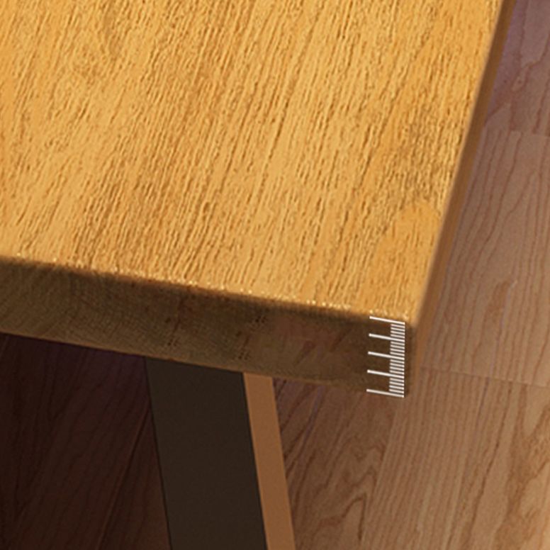 Solid Wood Rectangular Writing Desk Home Modern Gaming Desk in Natural