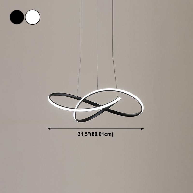 Moderne spiraalvorm Kroonluchter licht metaal 1 licht kroonluchter verlichtingsarmatuur