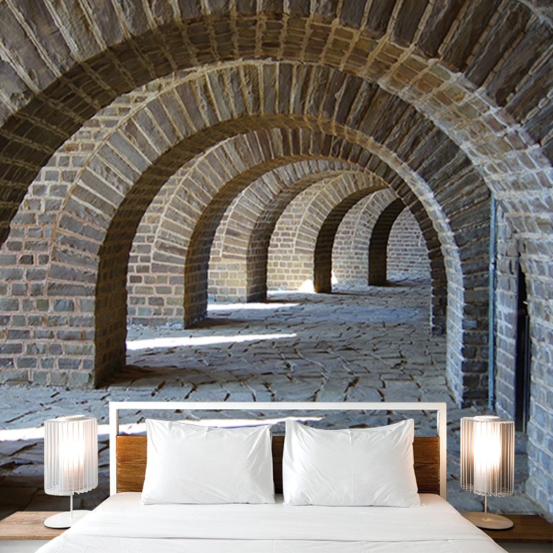 Aisle Space Extension Mural Wallpaper for Sitting Room Decor, Moisture Resistant