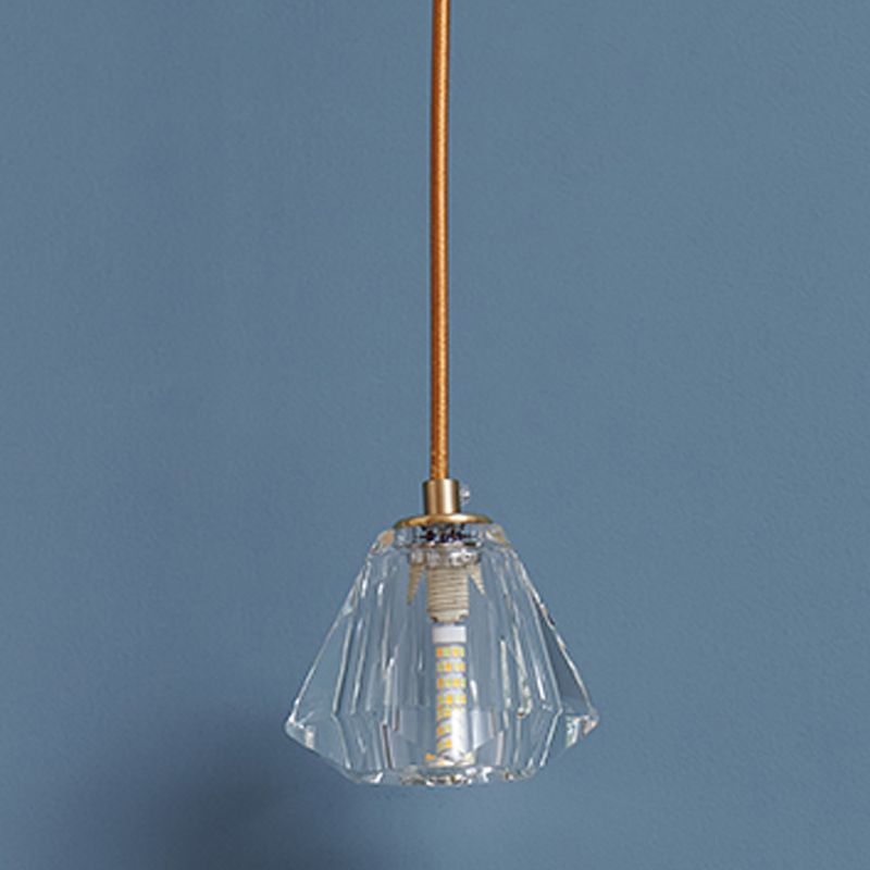Crystal Hanging Lights Modern Style 1 Head Hanging Mount Fixture for Bedroom
