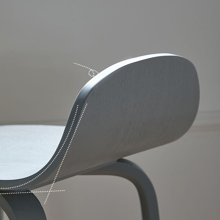 Indoor Armless Low Back Bar Height Stool Beech Solid Wood Bar Stool